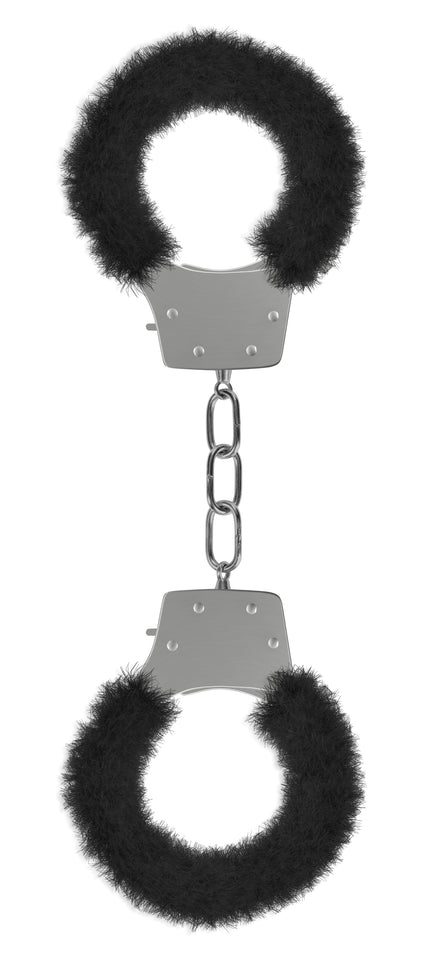 Pleasure Furry Handcuffs - Black