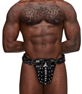 Taurus Leather Thong - One Size - Black