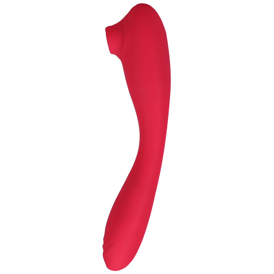 This Product Sucks - Sucking Clitoral Stimulator  With Bendable G-Spot Vibrator - Pink