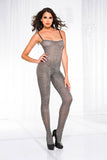 Metallic Python Look Bodysuit - One Size -  -  Silver