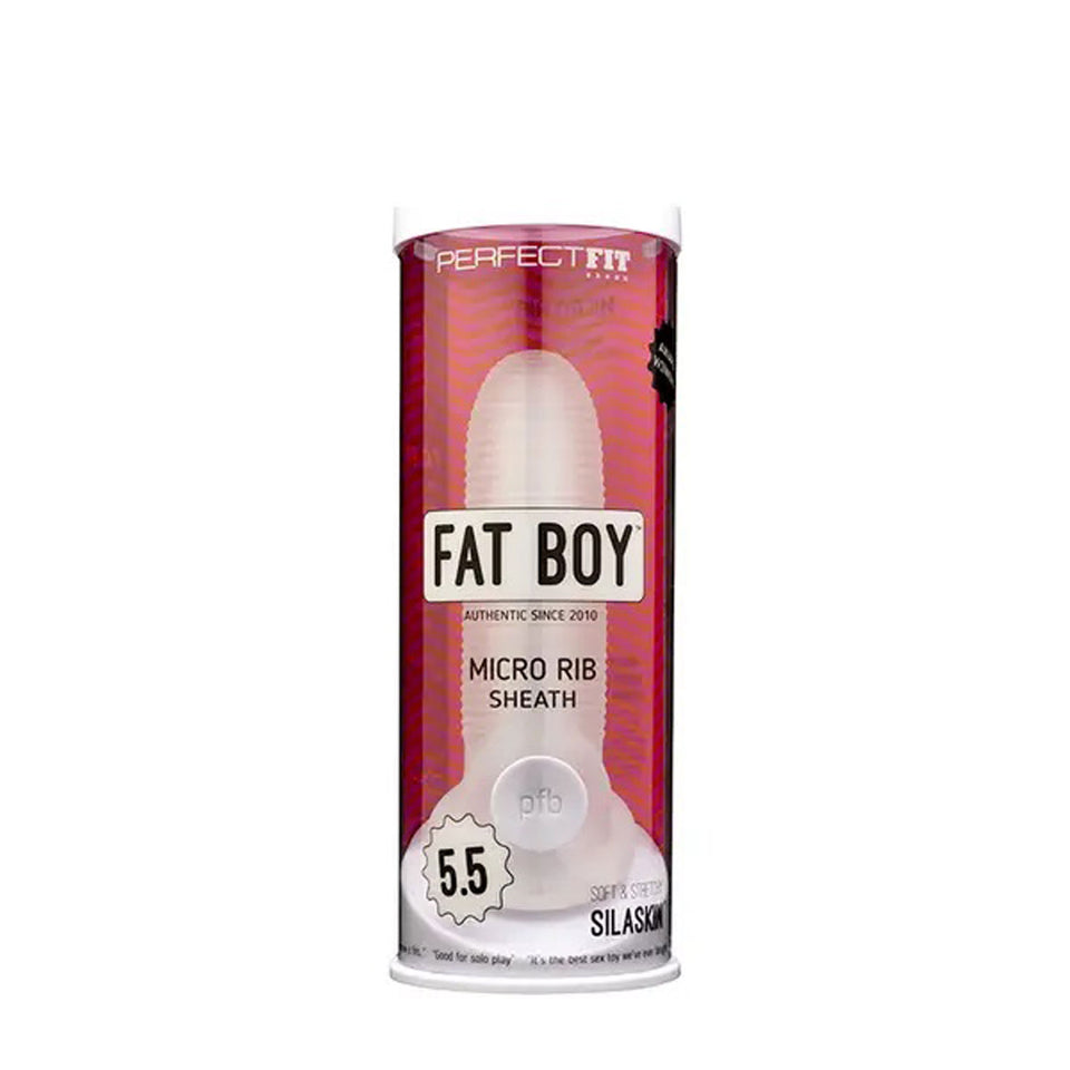 Fat Boy Micro Ribbed Sheath 5.5 - Clear