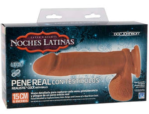 Noches Latinas Ultraskyn Pene Real Con Testiculos - 6 Inch
