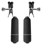 Vibrating Nipple Clamps - Black