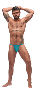 Mesh Rib Posing Strap - One Size - Blue