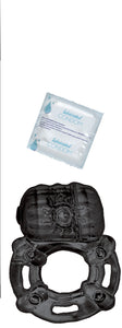 Vibrating Ring Black Pulsating Erection Keeper - Black
