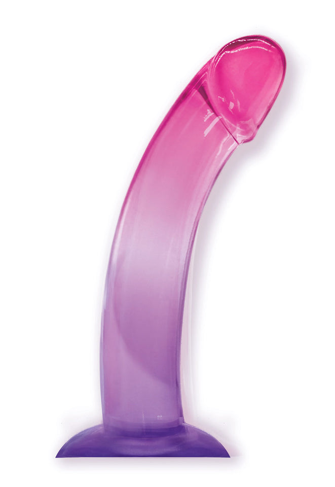 Shades, 8.25 Smoothie Jelly Tpr Gradient Dong - Purple and Pink