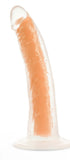 Neo Elite Glow in the Dark - Lavo - 7 Inch Silicone Dual Density Dildo - Neon Orange
