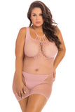 Absolutist Lace and Net Dress - Rose - Queen Size