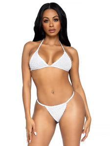 2 Pc Tempest Bikini Set - White- One Size