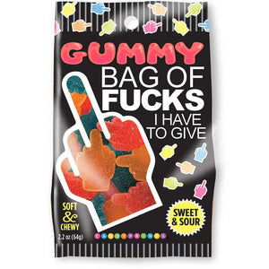 Bag of Fucks I Have to Give, Sour Gummy 2.2oz