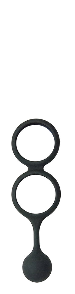 My Cock Ring Scrotum Ring With Weighted Ball  Banger - Black