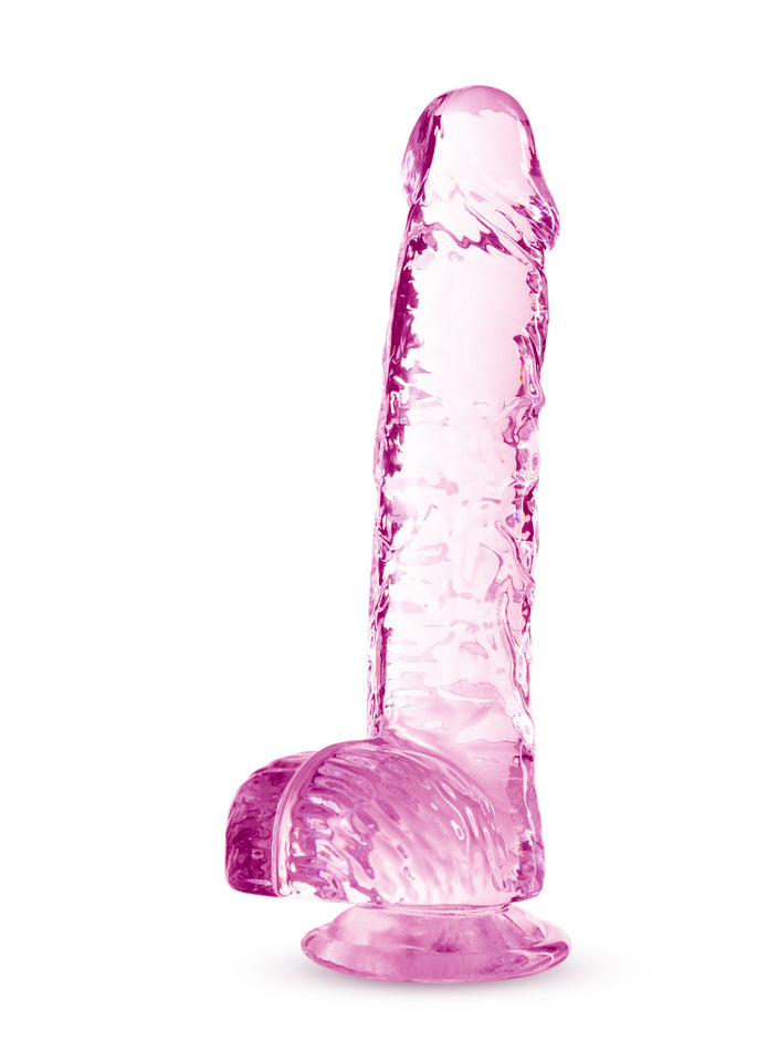 Naturally Yours - 6 Inch Crystalline Dildo - Rose