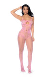 Blush Reverie Fishnet Bodystocking - Os - Bubblegum Pink