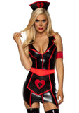 Naughty Nurse Costume - X-Large - Black/red