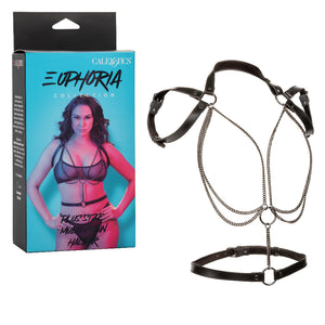 Euphoria Collection Plus Size Multi Chain Halter - Black