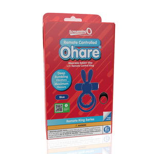 Screaming O Remote Controlled Ohare Vibrating Ring - Blue