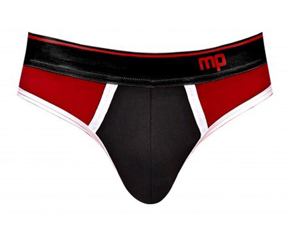 Retro Sport Panel Jock - L/ XL - Black/ Red
