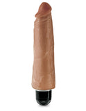 King Cock 8 Inch Vibrating Stiffy - Tan