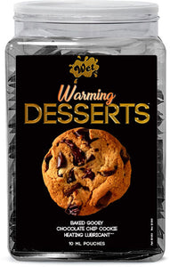 Wet Warming Desserts Baked Gooey Chocolate Chip Cookie 10 ml Pouches 144pc