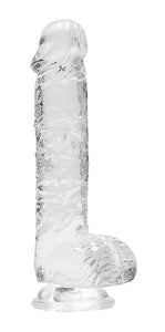 6 Inch Realistic Dildo With Balls - Translucent