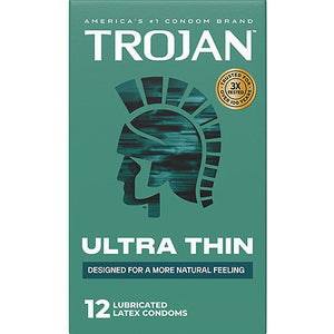 Trojan Sensitivity Ultra Thin Lubricated Condoms - 12 Pack