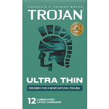 Trojan Sensitivity Ultra Thin Lubricated Condoms - 12 Pack
