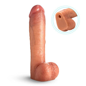 12 Cock Lock Dildo With Balls - Light