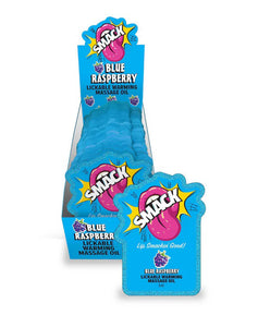 Smack Lickable Massage Oil, 3ml Pouch Display 36pc - Blue Raspberry