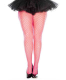 Mini Diamond Net Spandex Pantyhose - Queen Size - Hot Pink