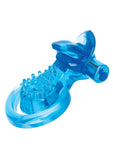 Bodywand Rechargeable Duo Ring With Clit Tickler - Blue