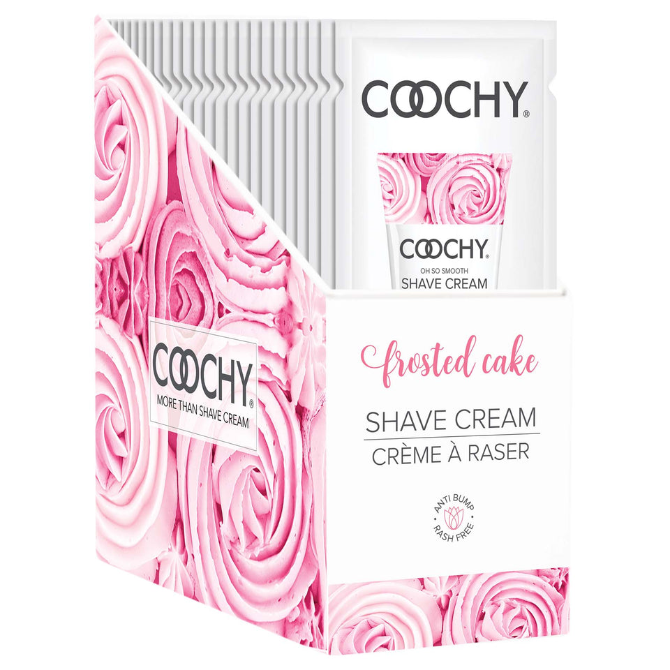 Coochy Shave Cream - Frosted Cake - 15 ml Foils 24 Count Display