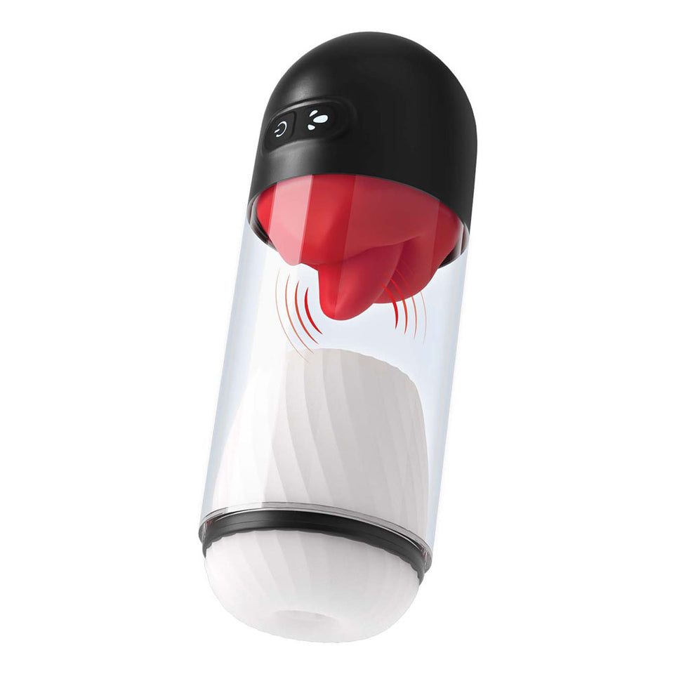 Delite Masturbator With Tongue Action - White