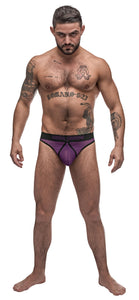 Airotic Mesh Enhancer Thong - Purple - S/m