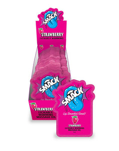 Smack Lickable Massage Oil, 3ml Pouch Display 36pc - Strawberry
