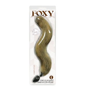 Foxy Fox Tail Silicone Butt Plug - Gold