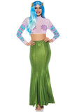 Shimmer Spandex Mermaid Costume Maxi Skirt - Small-Medium - Green