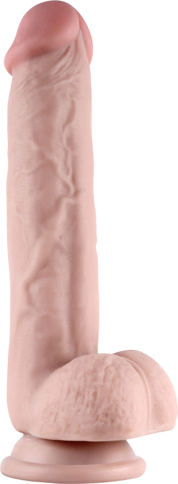 Get Lucky Real Skin 9 Dual Layer Dildo Beige