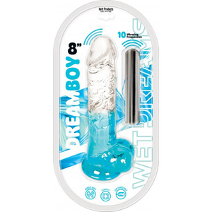 Dream Boy 8 - Jelly Vibrator Wet Dreams - Clear Aqua