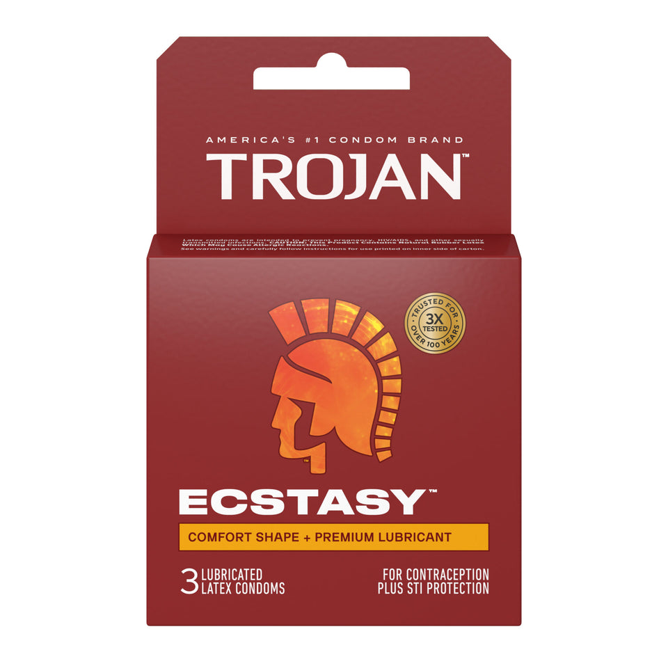 Trojan Ultra Ribbed Ecstasy - 3 Pack