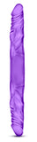 B Yours 14 Inch Double Dildo - Purple