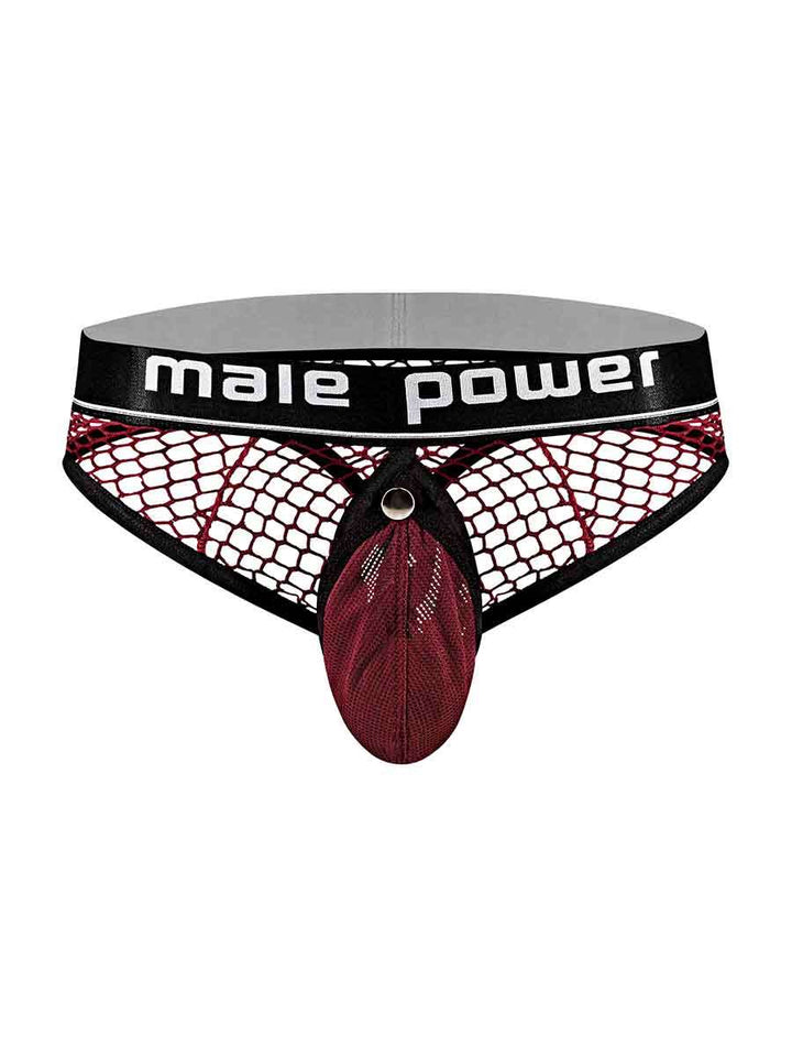 Cock Pit Nte Cock Ring Thong - L/ XL - Burgundy