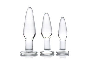 Dosha 3 Piece Glass Anal Plug Kit