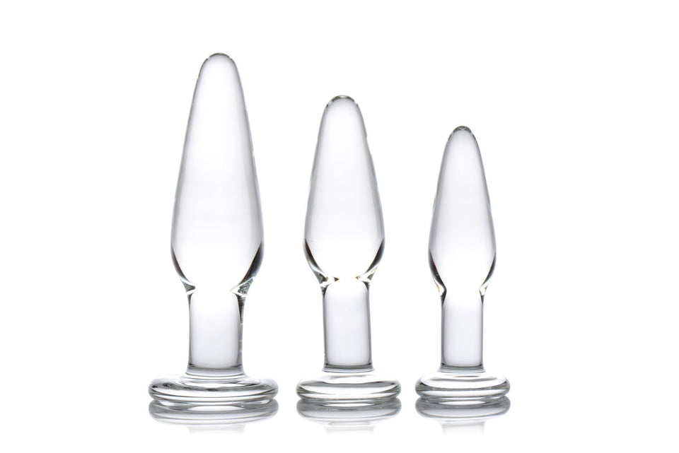 Dosha 3 Piece Glass Anal Plug Kit