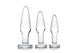 Dosha 3 Piece Glass Anal Plug Kit