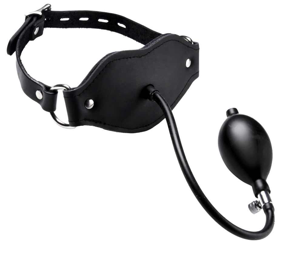 Silencer Inflatable Locking Penis Gag - Black