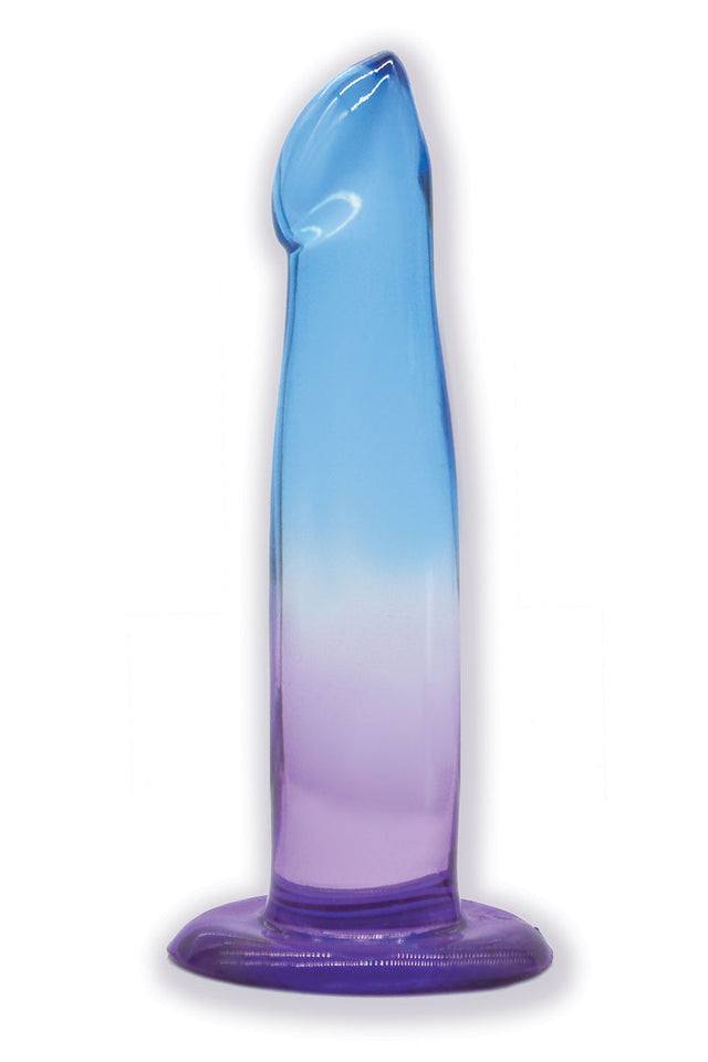 Shades, 6.25 G-Spot Jelly Tpr Gradient Dong - Blue and Purple