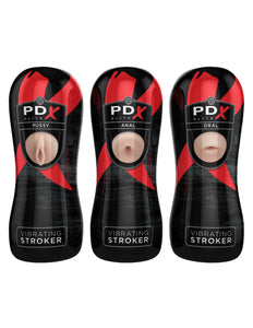 Pdx Elite Vibrating Pussy Mouth Ass Stroker  Display of 12