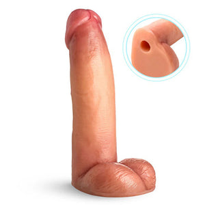 8 Cock Lock Dildo With Balls - Light