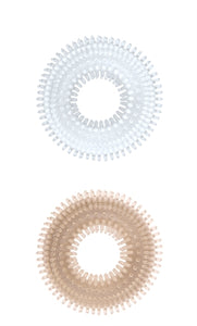 Mack Tuff Ribbed Cock Rings-Clear and Smoke