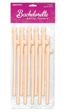 Bachelorette Party Favors - Dicky Sipping Straws - Light - 10 Piece